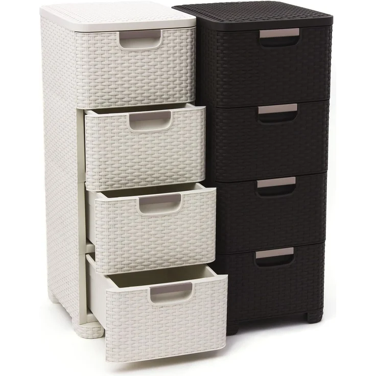 Curver Badregal, Regal mit 4 Schubladen Curver Style – Bild 6
