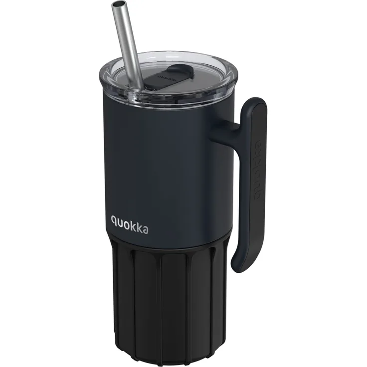 Vakuumisolierter Thermobecher aus Edelstahl Trinkflasche Doppelwandig 720 ml Schwarz