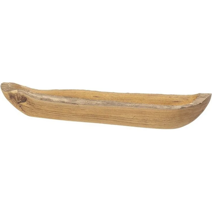 Bloomingville Dekotablett Bloomingville Tablett Teak Holz Unikat 36 cm