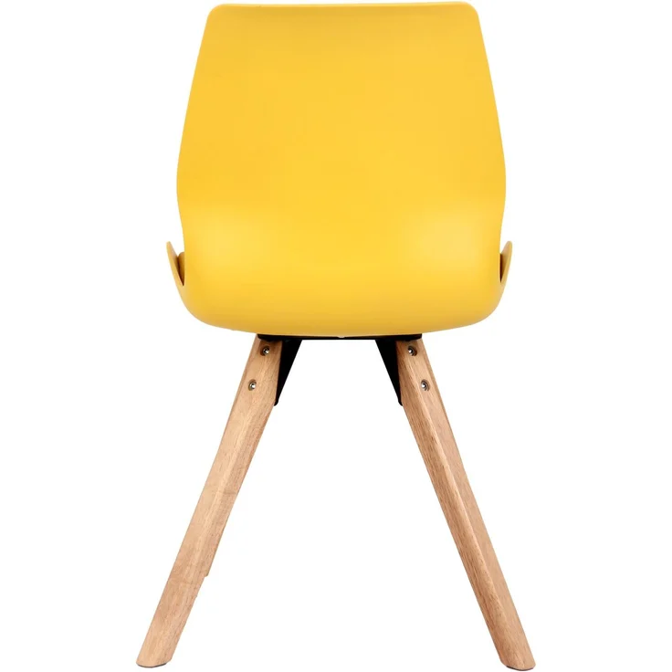 CLP Esszimmerstuhl Luna Modernes Design, Gestell natura, gepolsterter Sitz,gelb Kunststoff – Bild 10