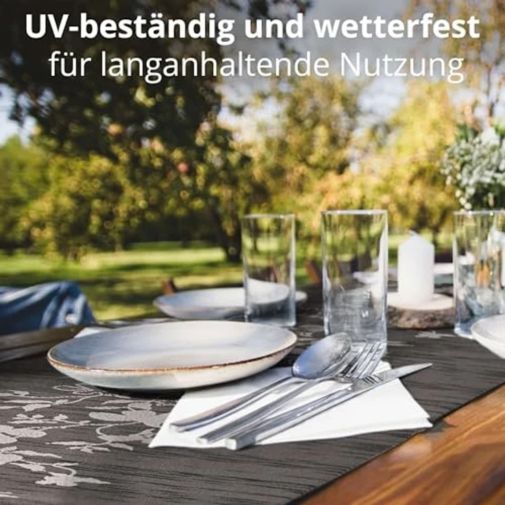 DecoHomeTextil Heimtextilmanufaktur Tischläufer Miami Tablerunner, wind- und wetterfest, UV-beständig, verrottungsfest – Bild 4