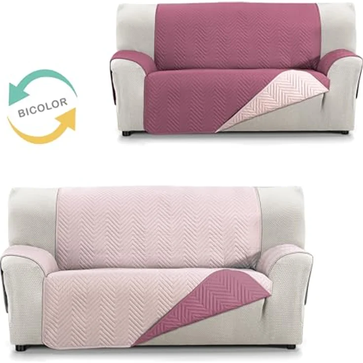 Martina Home Milano 4-Sitzer-Sofabezug – Aubergine/Lachs – Bild 3