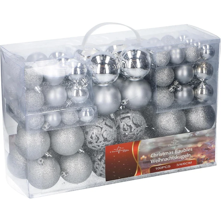 Weihnachtsbaumkugeln 100er-Set Baumschmuck Christbaumkugeln Weihnachtskugeln – Bild 1