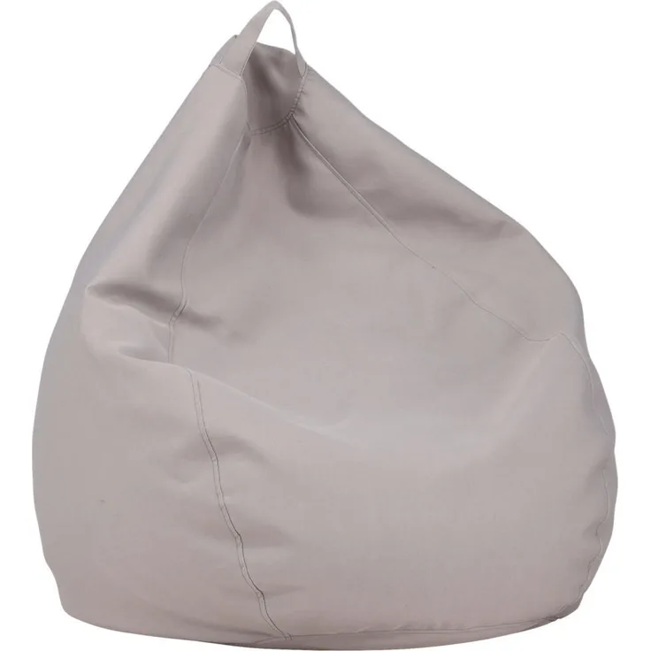 Gardenson Outdoorsitzsack, Beige, Textil, Schaumstoff-Füllung, 90x110x90 cm, ideal für Wohnzimmer und Terrasse
