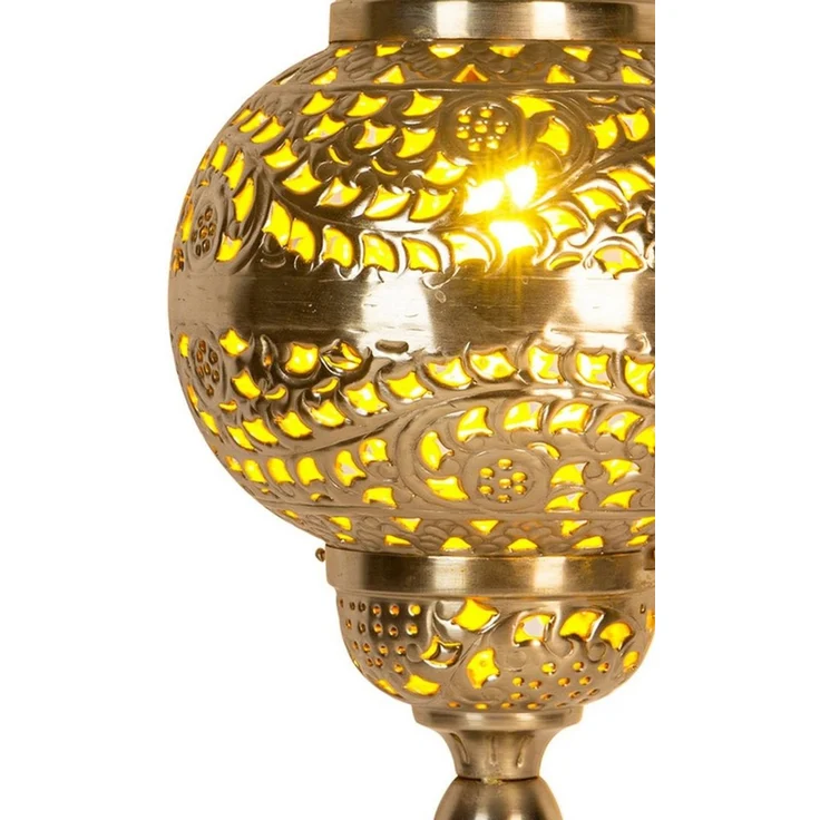 Marrakesch Orient & Mediterran Interior Pendelleuchte Pendelleuchte Fahda im Vintage-Stil aus Metall gefertigt, Silber 50 cm, Handarbeit – Bild 4