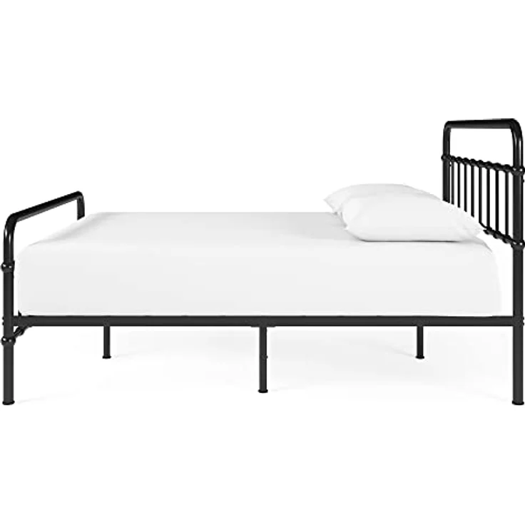 Zinus Florence Bett 90x200 cm - Höhe 30 cm mit Unterbettstauraum - Metall-Plattformbettrahmen mit Kopfteil und Fußteil - Schwarz – Bild 11