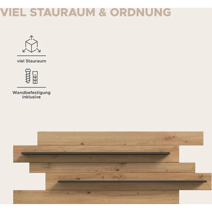 Wandboard (B/H/T: 67x184x19 cm) in Artisan Nachbildung – Bild 7