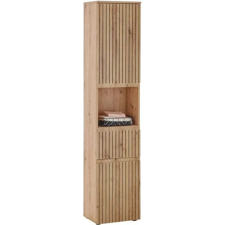 AUSTIN Badezimmer Hochschrank in Artisan Eiche Optik, Wildeiche Optik FSC-zertifiziert - Badezimmerschrank Bad Schrank mit viel Stauraum - 40 x 181 x 31 cm (B/H/T) – Bild 4