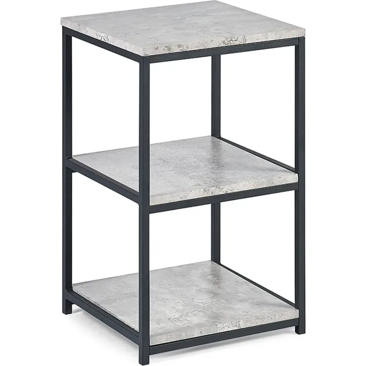 Julian Bowen Staten Hoher, schmaler Beistelltisch, Betoneffekt/Schwarz