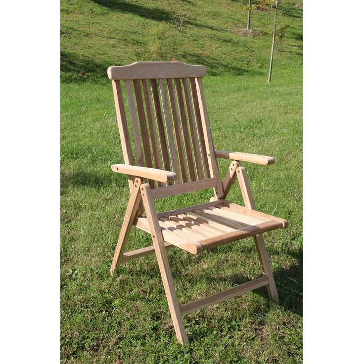 2x Teak Klappsessel Natur Klappstuhl Gartenstuhl Holzstuhl Gartensessel Campingstuhl – Bild 7