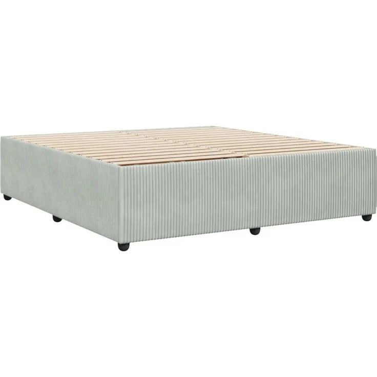 vidaXL Bettgestell ohne Matratze Hellgrau 200x200 cm Samt 3285030 – Bild 6