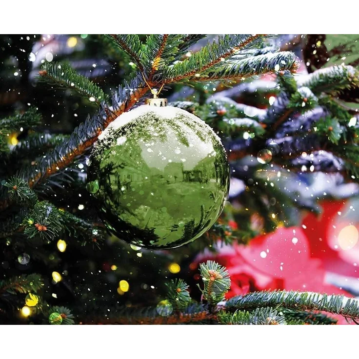 Große Weihnachtskugel 20 cm Grün Wetterfeste XL Christbaumkugel Außen und Innen – Bild 2