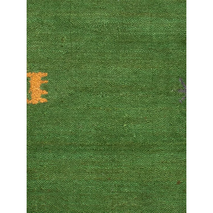 Gabbeh Teppich - Loribaft Softy - 90x60 cm - grün – Bild 2