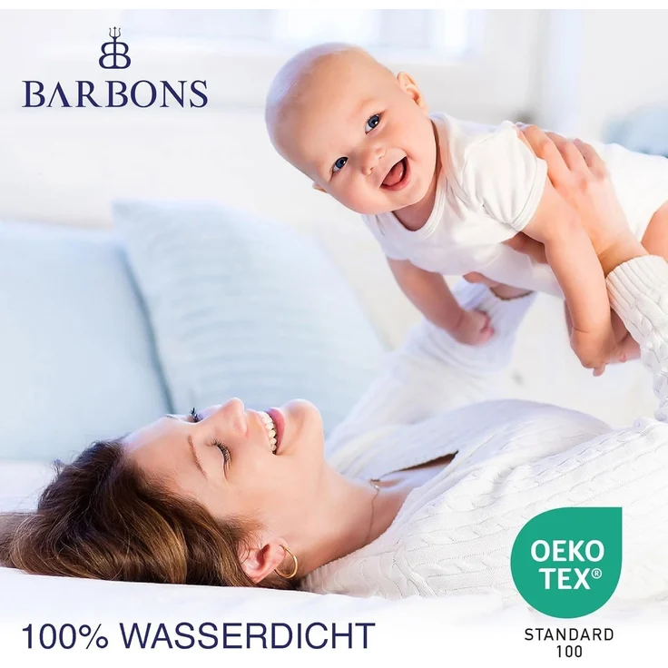 BARBONS Matratzenschoner 90x200 2er - Oeko-TEX Zertifiziert wasserdichte Matratzenauflage Inkontinenzunterlage waschbar Nässeschutz Atmungsaktiv (90x200 cm (2er Set)) – Bild 4