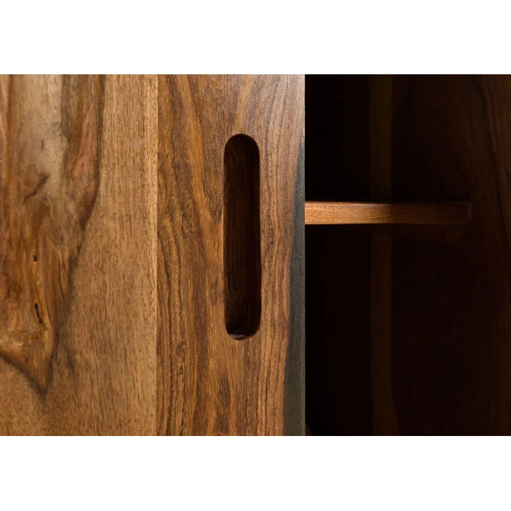 Vitrine Sheesham 90x40x180 dunkelbraun lackiert MAILAND #215 – Bild 7