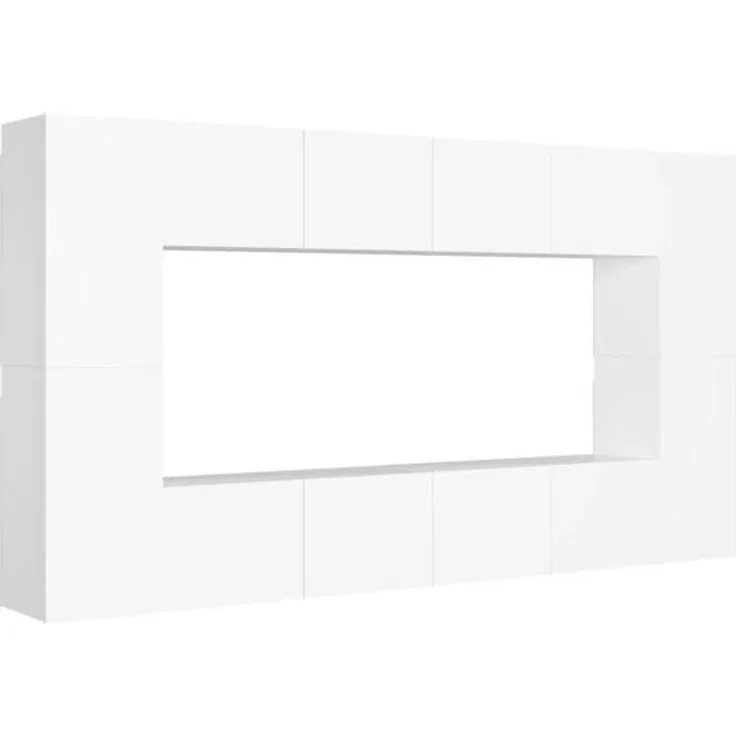 vidaXL 8-tlg. TV-Schrank-Set Weiß Spanplatte [3078669]