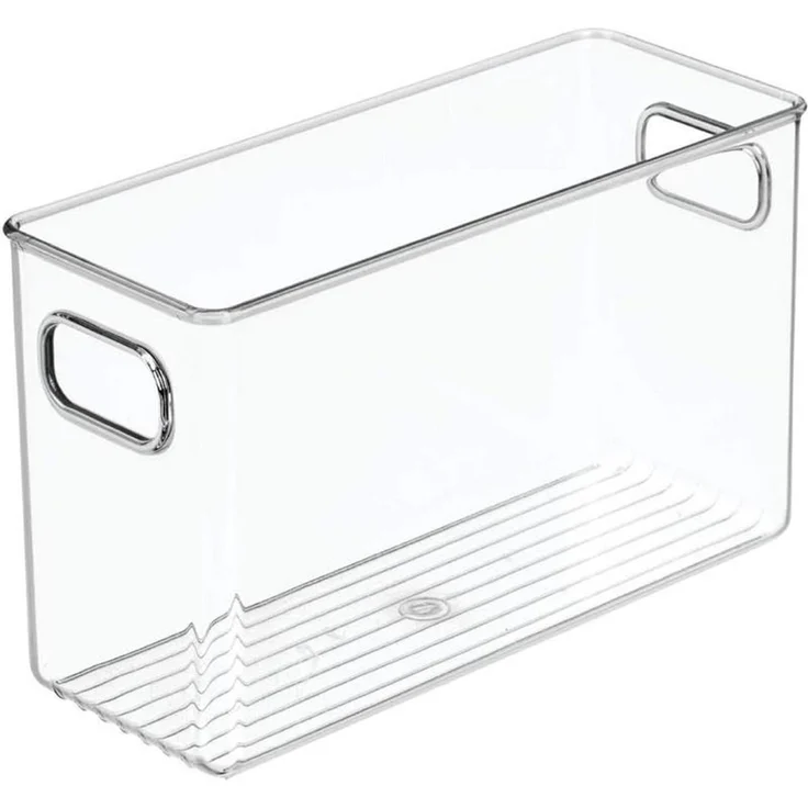 mDesign Aufbewahrungsbox Kühlschrankbox Organizer 4er-Set Griffe Transparent – Bild 8