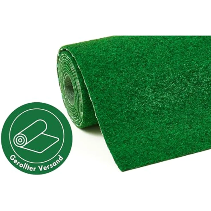 Misento Kunstrasen Outdoor mit Noppen - wetterfest und pflegeleicht - geeignet als Balkon Teppich oder Rasenteppich Outdoor - einfach zu verlegen 200x400 cm Grün – Bild 8