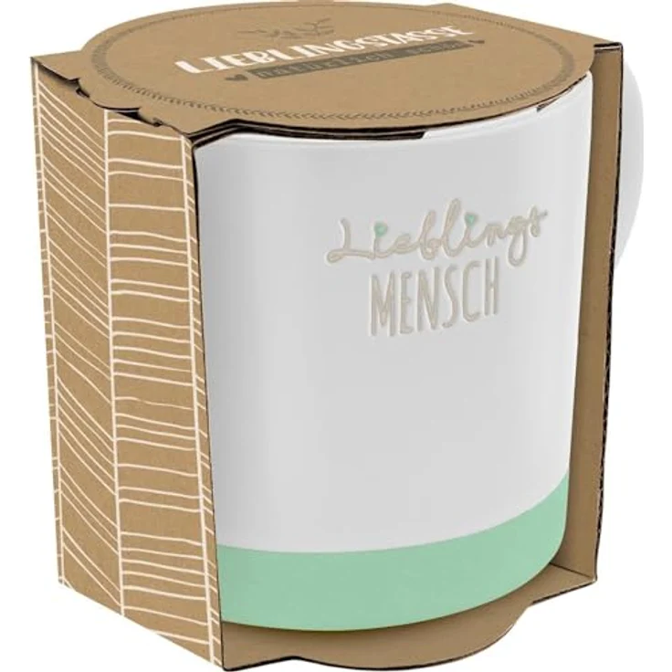 GRUSS & CO Tasse mit Gravur "Mensch" | Steinzeug, 40 cl, mehrfarbig | Geschenk Freunde, Geburtstag | 48429 – Bild 5
