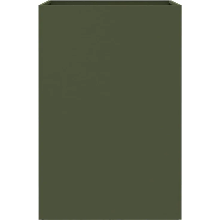 vidaXL Pflanzkübel Olivgrün 52x48x75 cm Stahl 841586 – Bild 5