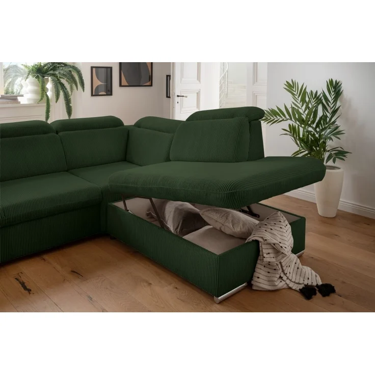 Benformato Sofa Vasto: Elegantes Design mit Schlaffunktion, Bettkasten und verstellbaren Kopflehnen in 4 Farboptionen - Jetzt bei Myhomelando entdecken – Bild 3