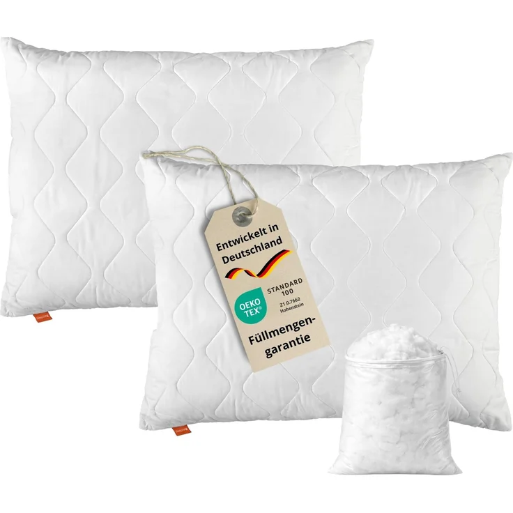 sleepling Kopfkissen 70x90 cm 2er Set, Allergiker Kissen, Komfort 100
