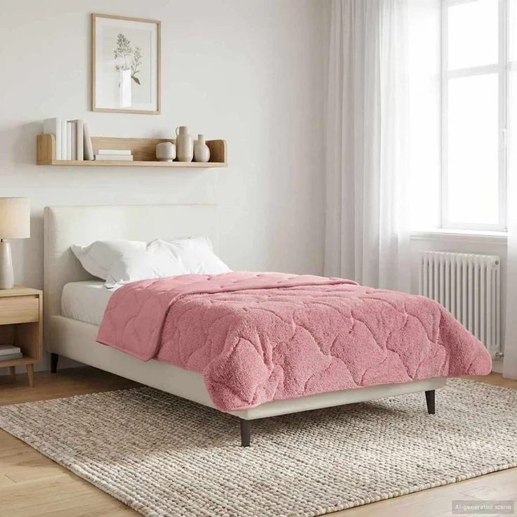 vidaXL Winterbettdecke 135 x 200 cm Winter Rosa Atmungsaktiv 42026337 – Bild 1