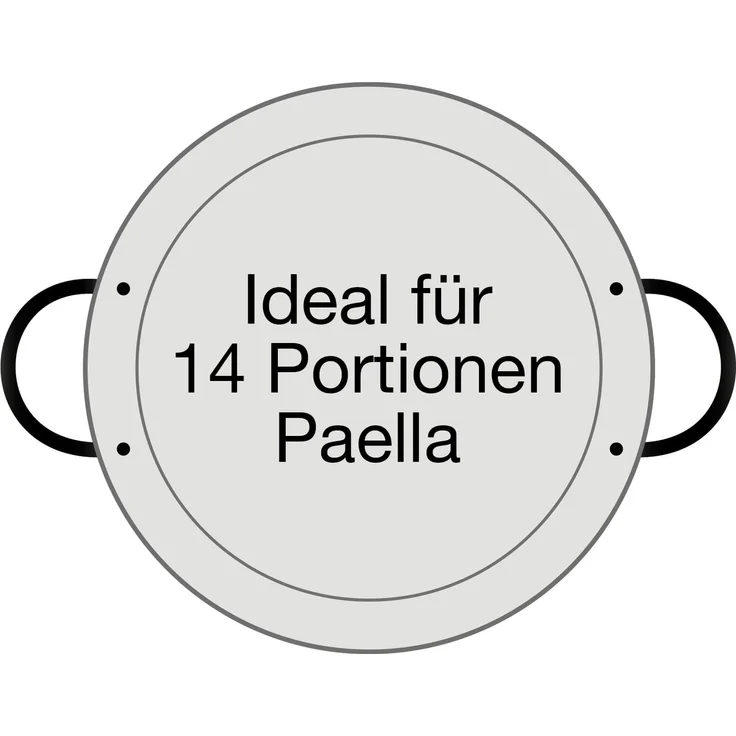 Paella-Pfanne Stahl poliert Ø 50 cm – Bild 4