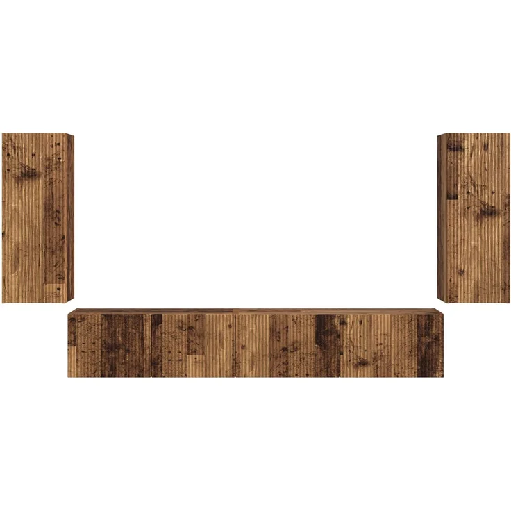 vidaXL TV-Schrankset 4 pcs Altholz Holzwerkstoff 3409166 – Bild 8