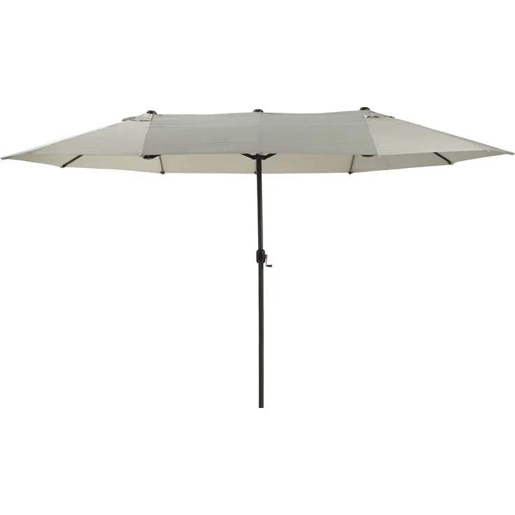 ORIGINAL Garten Sonnenschirm 460x270 cm ovaler Kurbelschirm grau
