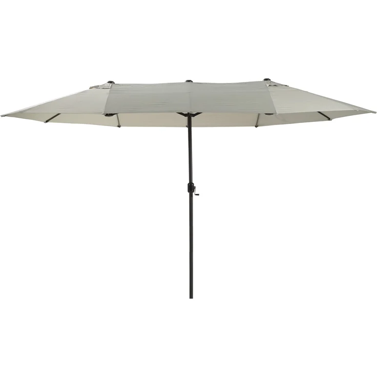 ORIGINAL Garten Sonnenschirm 460x270 cm ovaler Kurbelschirm grau – Bild 1