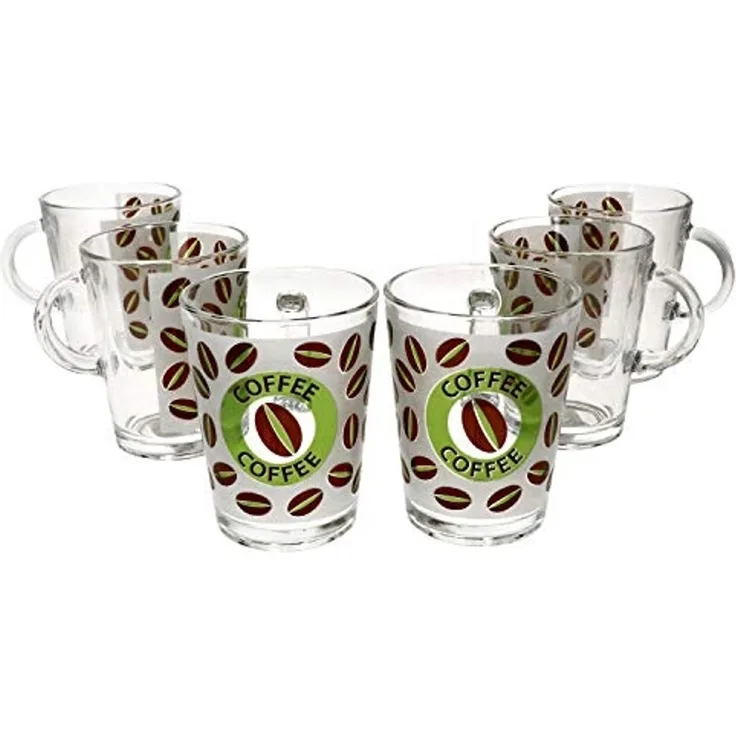 Ritzenhoff & Breker Becher 6er Set Kaffeebecher 380ml Cremona Grün 10,5 cm - Ritzenhoff 0806175, Glas