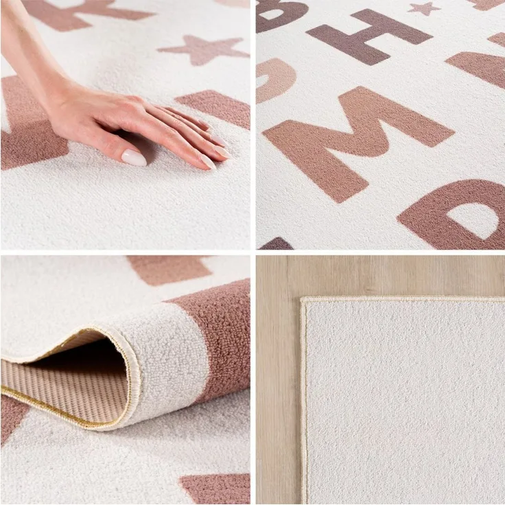 SIMPEX24 Teppich Alphabet Teppich Kinder, Rechteckig, Höhe: 8 mm, Teppich Kinderzimmer