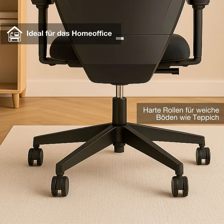 ASSMANN Bürostuhl Streamo mit Polsterrücken Beige 48x64x116cm Textil – Bild 4