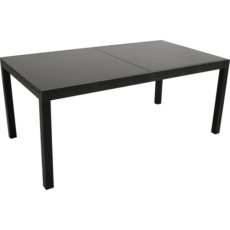 DEGAMO ELBA Garten-Ausziehtisch, Alu + Glas, anthrazit/schwarz, 200/300x110cm – Bild 3