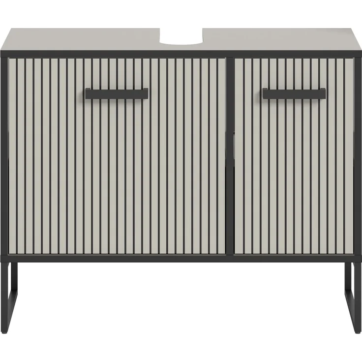 Waschbeckenunterschrank (B/H/T: 80x63x36 cm) in Kaschmir Nachbildung – Bild 2