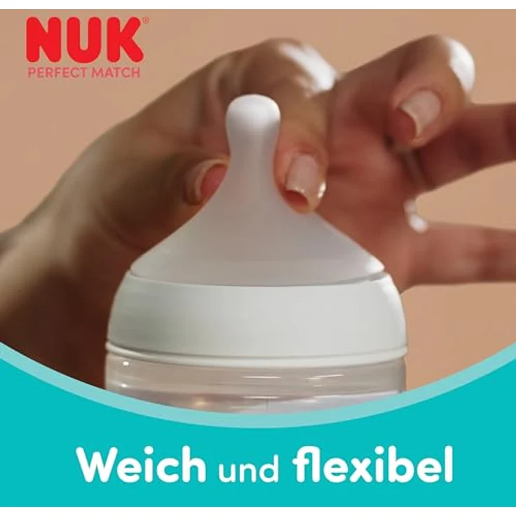 NUK Perfect Match Babyflasche | 3+ Monate | 260 ml | Anti-Kolik-Babyflasche | PP | Temperature Control Anzeige | Disney Tigger | 1 Stück – Bild 3