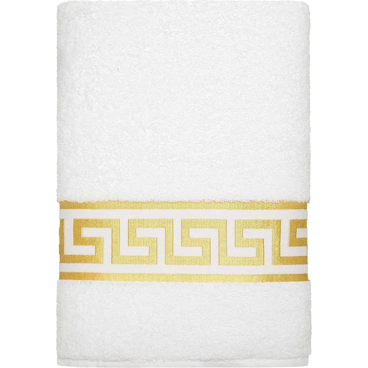Belle Arti Handtücher Luxus Mäander Gästetücher Badetücher Duschtücher Saunatücher in Set, (1-St), schwarz, weiss, beige, rot, gold, 100% Baumwolle, Frottee, eingestickt – Bild 1