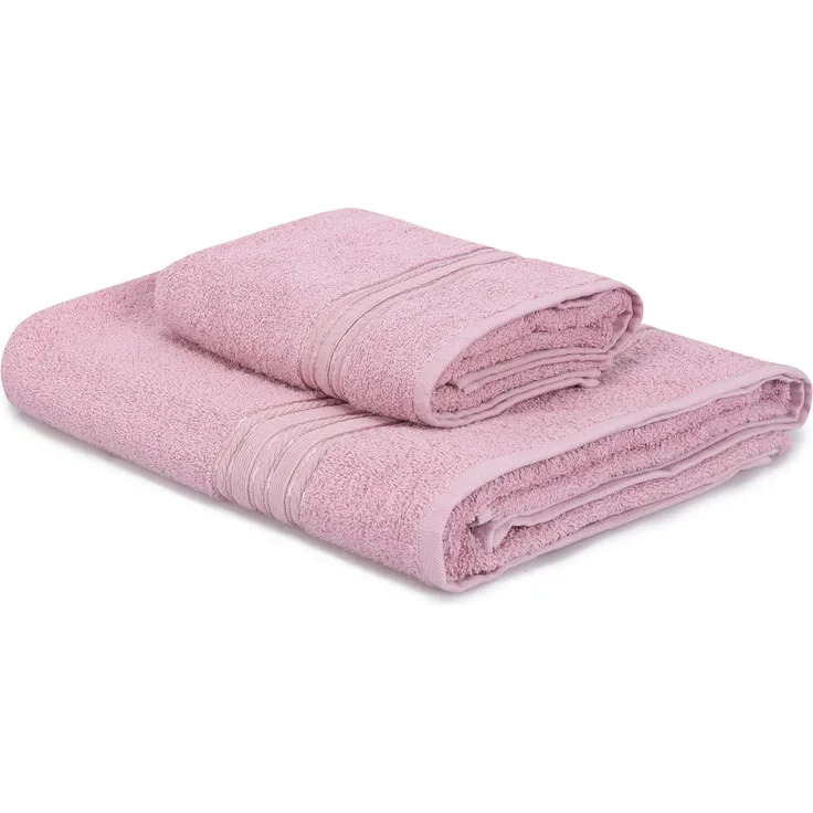 Handtuchset (2 Stück), 'Dora', Rose