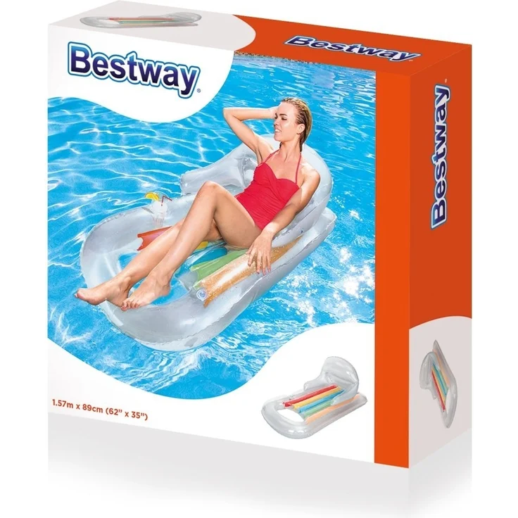 Bestway 43028 - Luftmatratze Designer, Silber, 159 x 89 cm – Bild 3