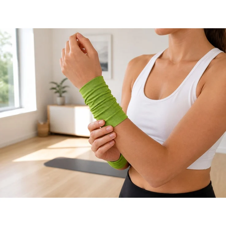 2er Set kühlende Sport-Handgelenkbänder schnelltrocknend Grün – Bild 2