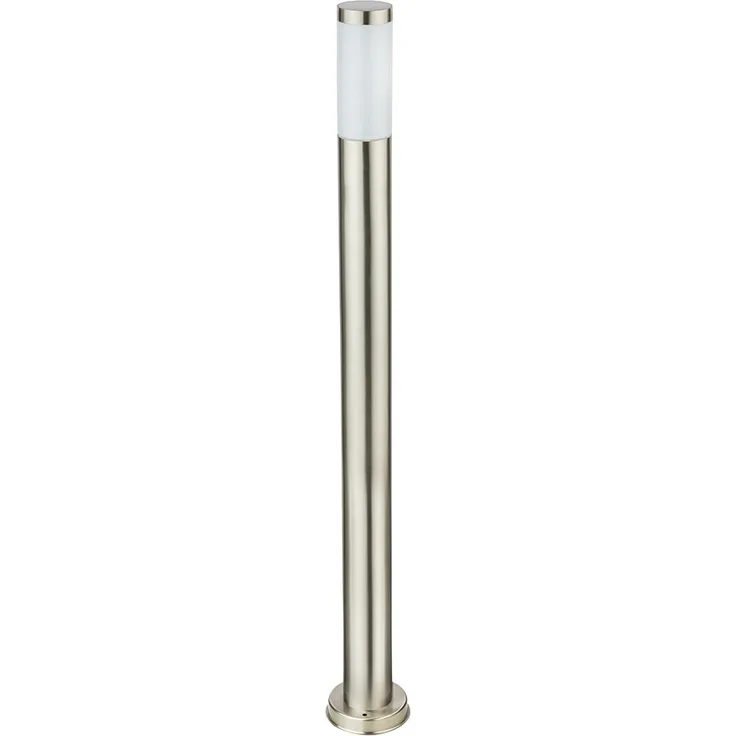 Stehlampe, Edelstahl, opal, silber, IP44