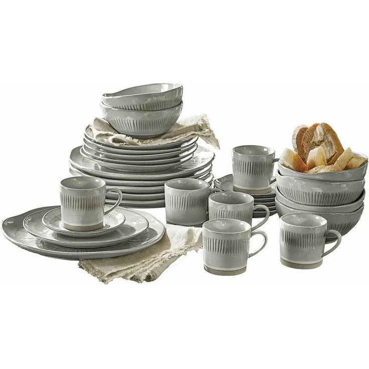 Mirabeau Geschirr-Set Geschirr 30er Set Périers creme, Steinzeug – Bild 2