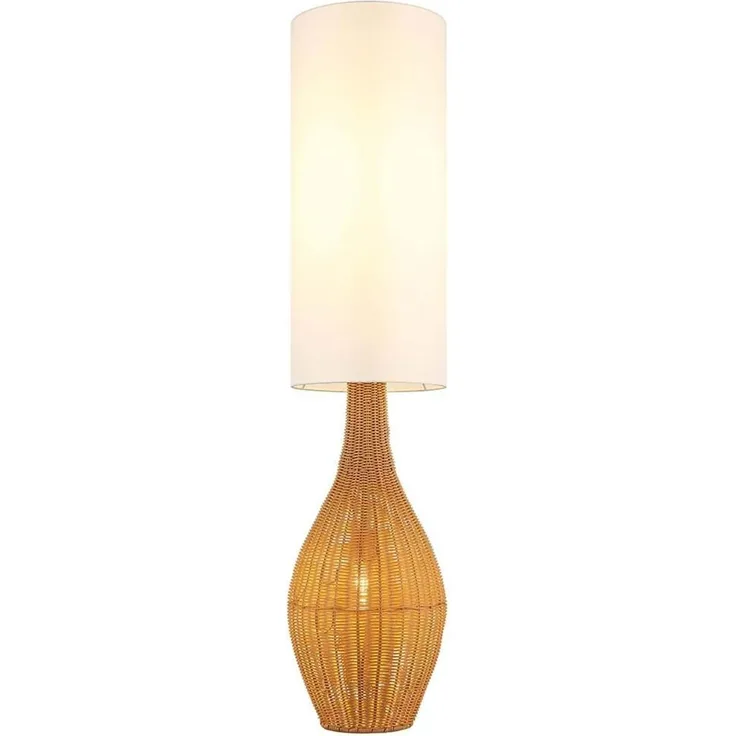 NOWA Stehlampe ANKO, ohne Leuchtmittel, Stehleuchte, Rattan-Optik, Wohnzimmer, Schlafzimmer, Flur