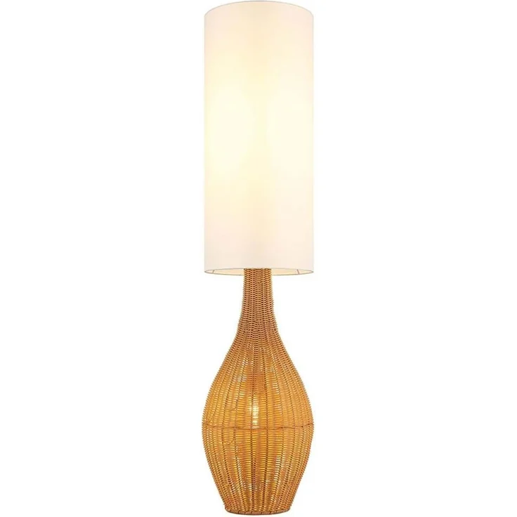 NOWA Stehlampe ANKO, ohne Leuchtmittel, Stehleuchte, Rattan-Optik, Wohnzimmer, Schlafzimmer, Flur – Bild 1