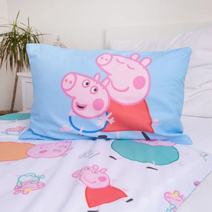 Peppa Pig Kinderbettwäsche Peppa Wutz Big Pig Family Kinderbettwäsche 100x135 – Bild 3