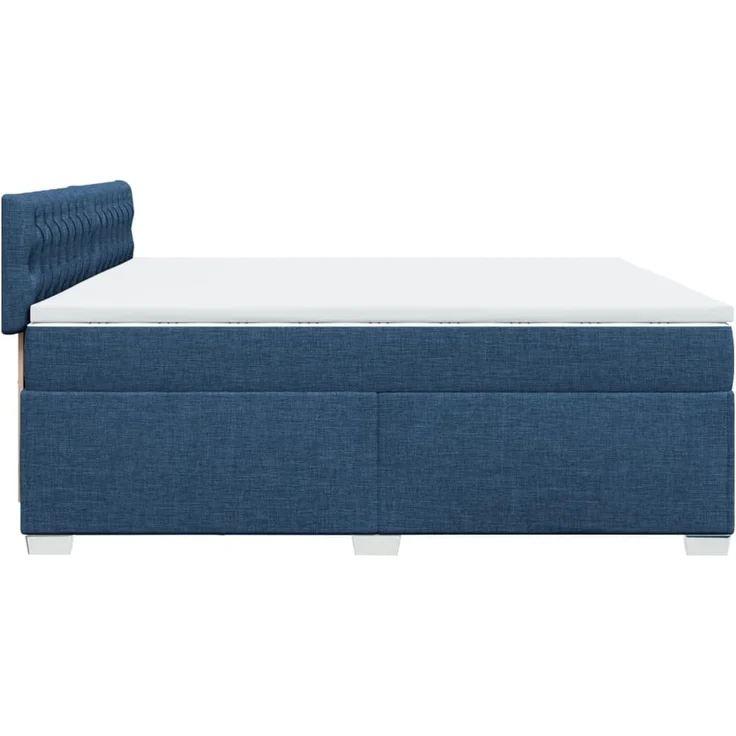 vidaXL Boxspringbett mit Matratze Blau 200x200 cm Stoff 3286008 – Bild 9