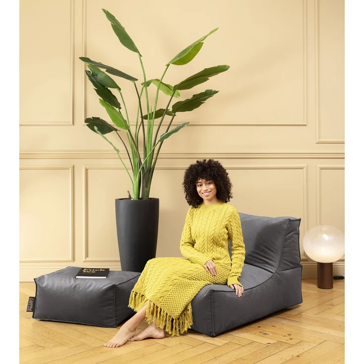 Sitting Point Sitzsack Marla Roll Samt Petrol – Bild 3