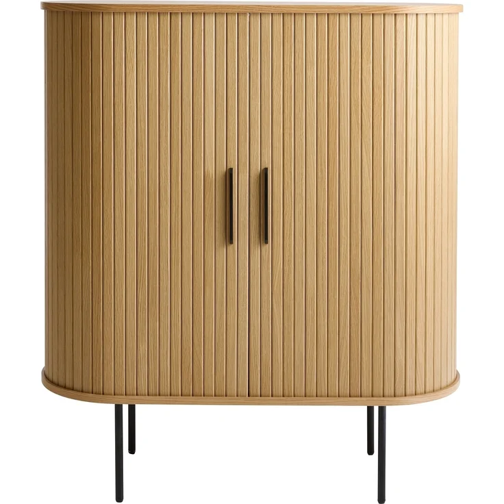 Barschrank >NOLA< in Eiche, MDF furniert - 130x75x40cm (BxHxT) – Bild 3