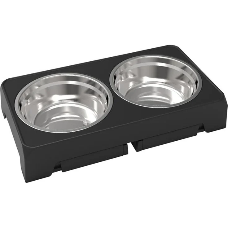 Estexo Hundenapf höhenverstellbar, Edelstahl / Kunststoff silber / schwarz, 44 x 24 x 8 cm – Bild 5